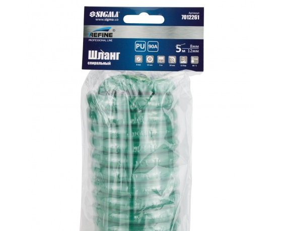 Фото 5 - Шланг спиральный полиуретановый (PU) 5м 8×12мм REFINE (7012261)