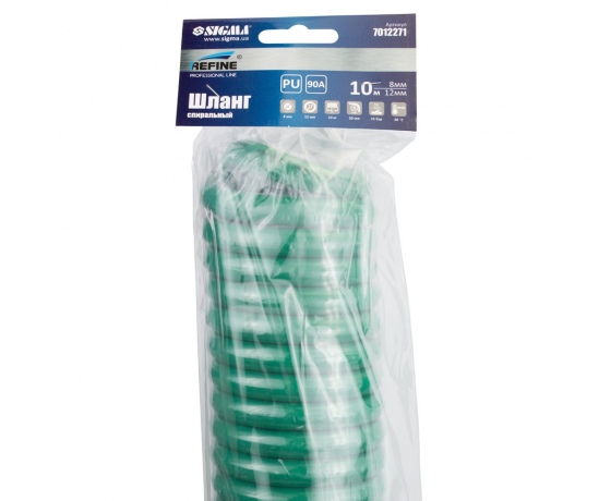 Фото 5 - Шланг спиральный полиуретановый (PU) 10м 8×12мм REFINE (7012271)