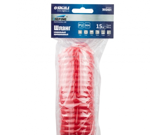 Фото 5 - Шланг спиральный полиуретановый (PU) армированный 15м 5.5×8мм REFINE (7013431)