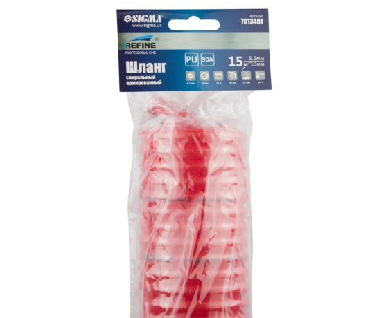 Фото 5 - Шланг спиральный полиуретановый (PU) армированный 15м 6.5×10мм REFINE (7013481)
