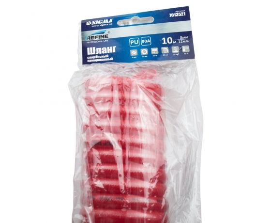 Фото 5 - Шланг спиральный полиуретановый (PU) армированный 10м 8×12мм REFINE (7013521)