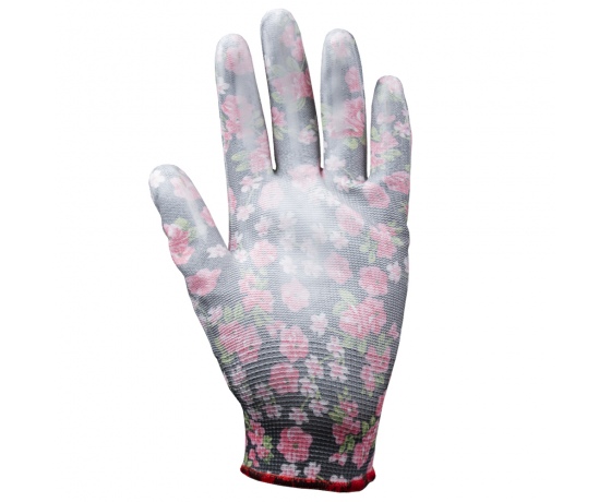 Фото 3 - Перчатки трикотажные с частичным ПУ покрытием р7 (черные манжет) SIGMA (9446481)