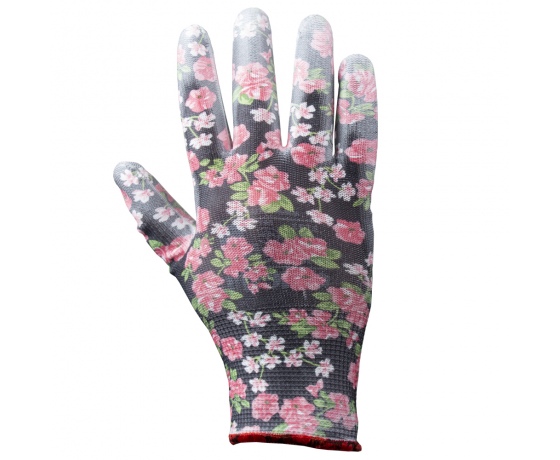 Фото 4 - Перчатки трикотажные с частичным ПУ покрытием р7 (черные манжет) SIGMA (9446481)