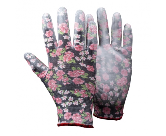 Фото 2 - Перчатки трикотажные с частичным ПУ покрытием р7 (черные манжет) SIGMA (9446481)