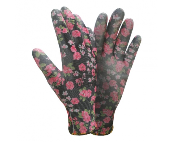 Фото 2 - Перчатки трикотажные с частичным ПУ покрытием р8 (черные манжет) SIGMA (9446501)