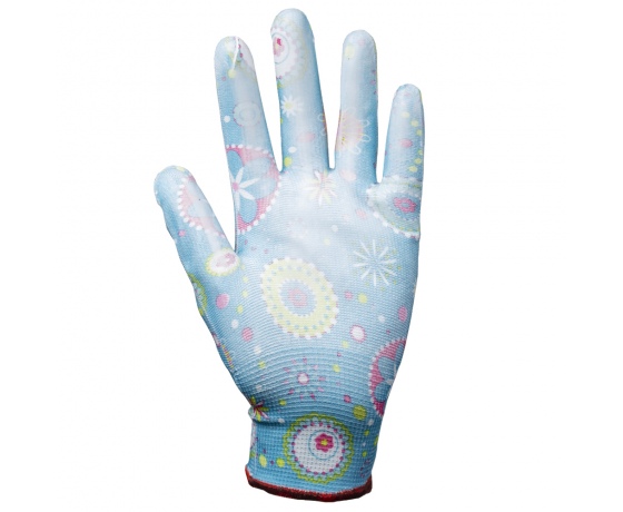 Фото 3 - Перчатки трикотажные с частичным ПУ покрытием р7 (синие манжет) SIGMA (9446541)