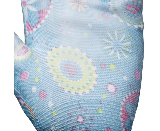 Фото 6 - Перчатки трикотажные с частичным ПУ покрытием р7 (синие манжет) SIGMA (9446541)