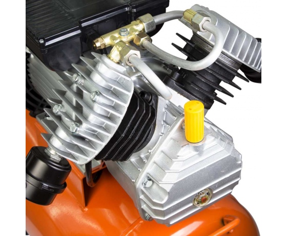 Фото 6 - Компрессор V 2.5кВт 435л/мин 8бар 50л (2 крана) GRAD (7043945)