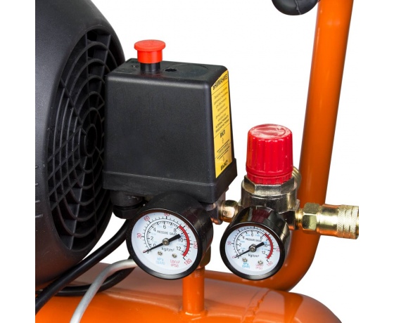 Фото 7 - Компрессор V 2.5кВт 435л/мин 8бар 50л (2 крана) GRAD (7043945)