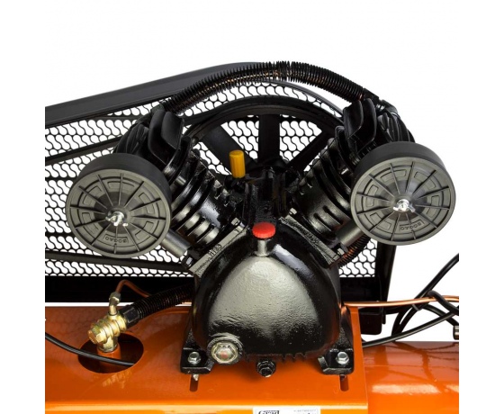 Фото 4 - Компрессор ременной V 2.5кВт 378л/мин 8бар 100л (2 крана) GRAD (7044185)