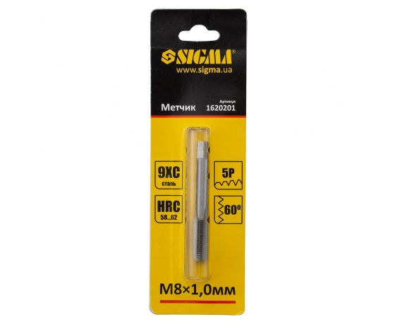 Фото 3 - Метчик М8×1.0мм SIGMA (1620201)