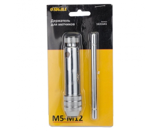 Фото 8 - Держатель для метчиков М5-М12 Т-образный храповый SIGMA (1631641)