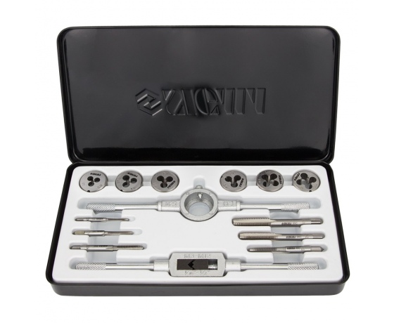 Фото 2 - Набор плашек и метчиков 14 предметов (металлический кейс) SIGMA (1643071)