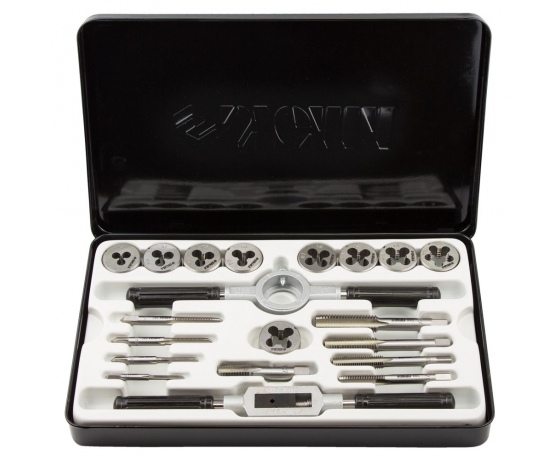 Фото 2 - Набор плашек и метчиков 20 предметов (металлический кейс) SIGMA (1643111)