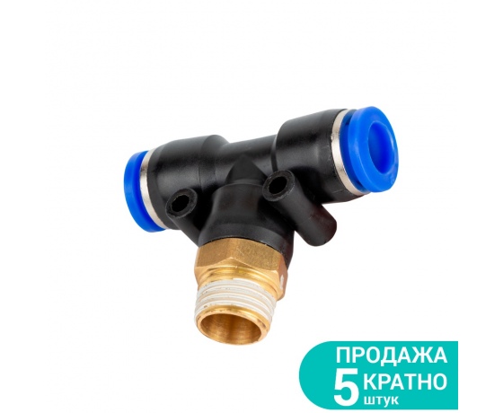 Фото 2 - Штуцер цанговый (Т-образный) Ø6мм МТ МТ 1/2