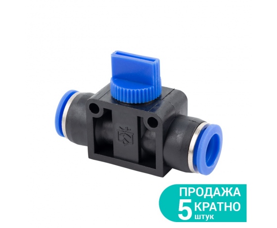 Фото 2 - Соединение цанговое (с краном) Ø6×6мм SIGMA (7026761)