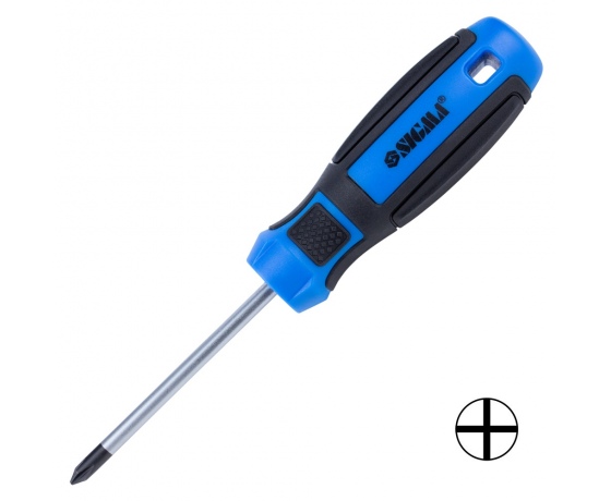 Фото 2 - Отвертка крестовая PH 1×75мм CrV Mega SIGMA (4009361)