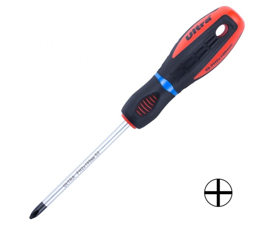 Фото 2 - Отвертка крестовая PH 2×100мм S2 Profi ULTRA (4000412)