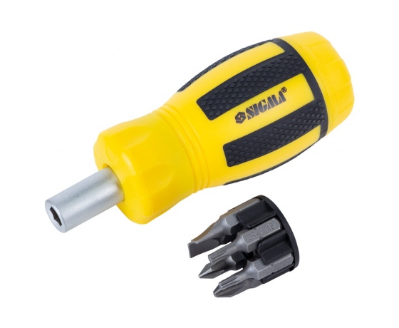 Фото 3 - Отвертка с реверсом MINI + биты 6шт CrV SIGMA (4001811)