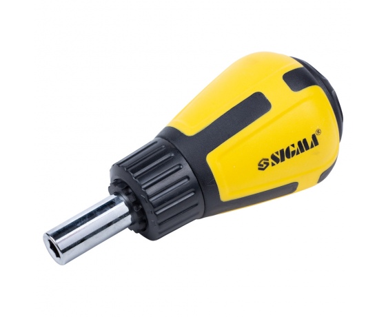 Фото 3 - Отвертка с реверсом и двухсторонними битами 6в1 CrV SIGMA (4001901)