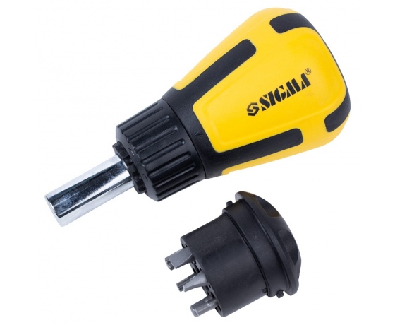 Фото 5 - Отвертка с реверсом и двухсторонними битами 6в1 CrV SIGMA (4001901)