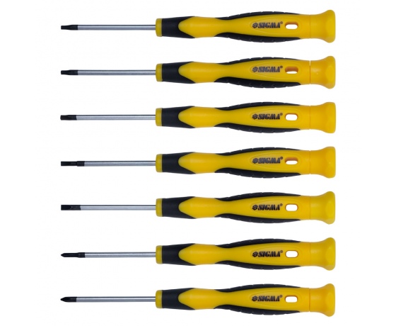 Фото 4 - Набор отверток для точных работ 7шт CrV (пласт кейс) SIGMA (4003211)