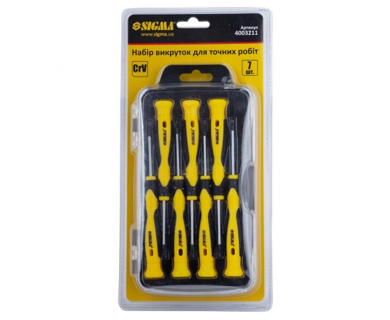 Фото 5 - Набор отверток для точных работ 7шт CrV (пласт кейс) SIGMA (4003211)