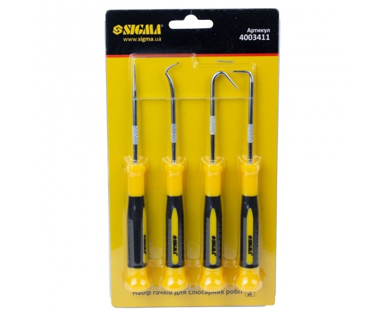 Фото 3 - Набор крючков для слесарных работ 4шт SIGMA (4003411)