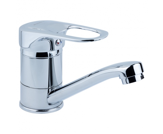 Фото 2 - Смеситель MJ Ø40 для кухни гусак прямой 150мм на шпильке AQUATICA (MJ-2B129C)