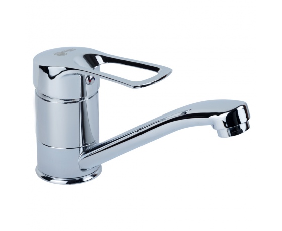 Фото 2 - Смеситель SM Ø40 для кухни гусак прямой 150мм на шпильке TAU (SM-2B144C)