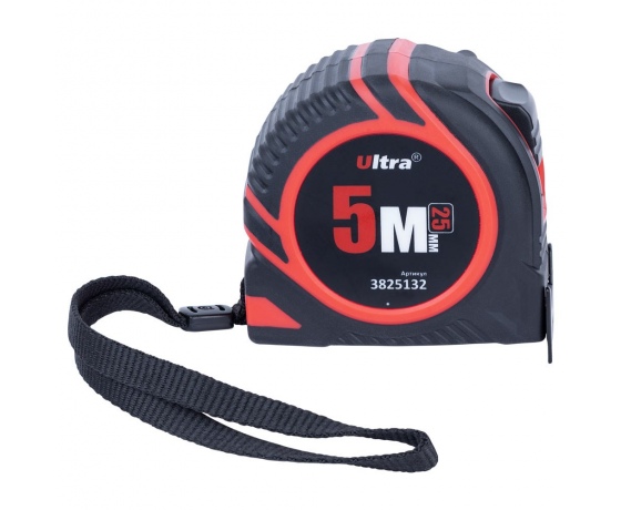 Фото 4 - Рулетка обрезиненная с нейлоновым покрытием полотна 5м×25мм ULTRA (3825132)