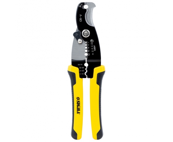 Фото 2 - Съёмник изоляции многофункциональный + кабелерез + обжимка 200мм SIGMA (4371451)