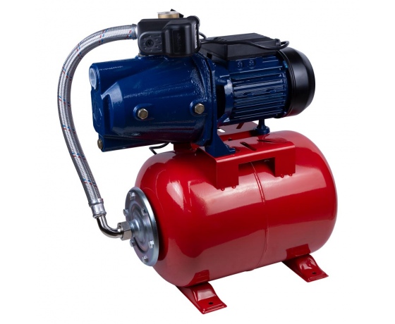 Фото 2 - Станция 1.1кВт Hmax 52м Qmax 70л/мин (самовсасывающий насос) 24л Украина WETRON (775038/24)