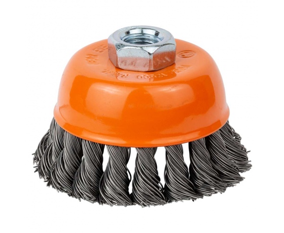 Фото 2 - Щетка проволочная чашеобразная Ø85мм М14×2мм (стальная витая) GRAD (9042085)