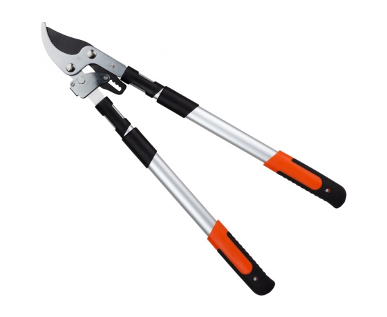 Фото 3 - Сучкорез плоскостной телескопический храповый алюминиевые рукоятки 700-874мм FLORA (5022374)
