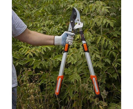 Фото 7 - Сучкорез плоскостной телескопический храповый алюминиевые рукоятки 700-874мм FLORA (5022374)