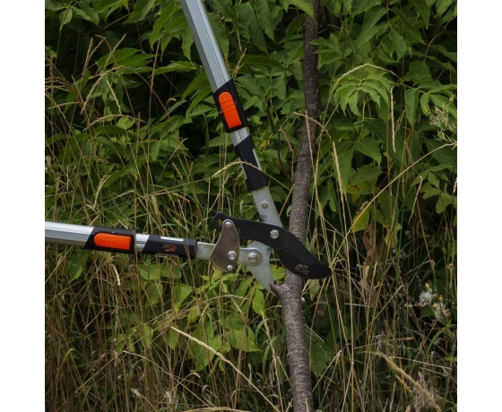 Фото 9 - Сучкорез плоскостной телескопический храповый алюминиевые рукоятки 700-874мм FLORA (5022374)