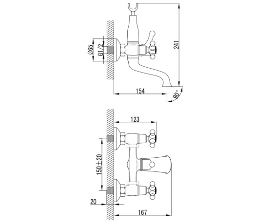 Фото 9 - Смеситель BRENTA 1/2