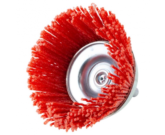 Фото 3 - Щетка проволочная чашеобразная Ø75мм хвостовик Ø6мм (нейлоновая) SIGMA (9015471)