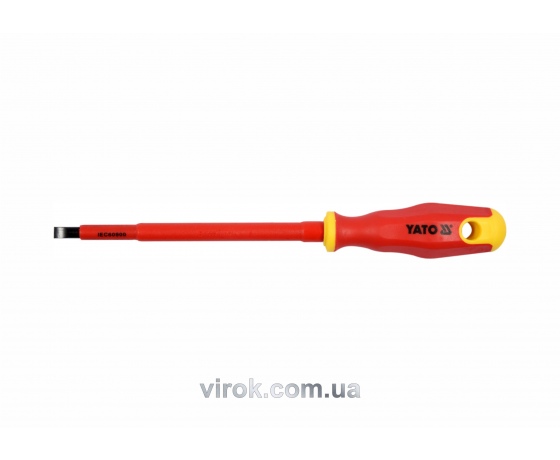 Фото 2 - Викрутка діелектрична плоска YATO SL6.5 х 150 мм VDE до 1000 В