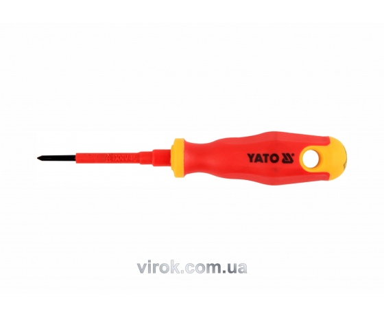Фото 2 - Викрутка діелектрична хрестова YATO PH0 x 60 мм VDE до 1000 В