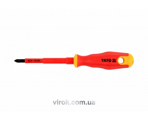 Фото 2 - Викрутка діелектрична хрестова YATO PH2 x 100 мм VDE до 1000 В
