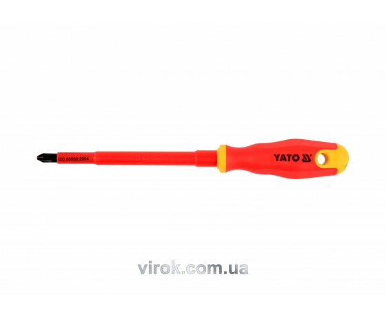 Фото 2 - Викрутка діелектрична хрестова YATO PH3 x 150 мм VDE до 1000 В