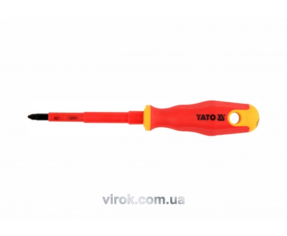 Фото 2 - Викрутка діелектрична хрестова YATO PZ2 x 100 мм VDE до 1000 В