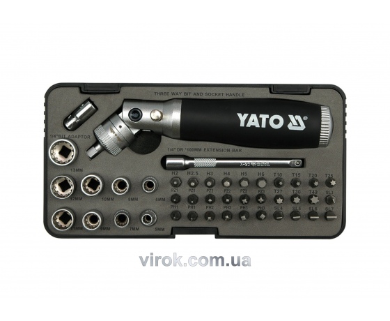 Фото 2 - Викрутка-тримач YATO з насадками 1/4