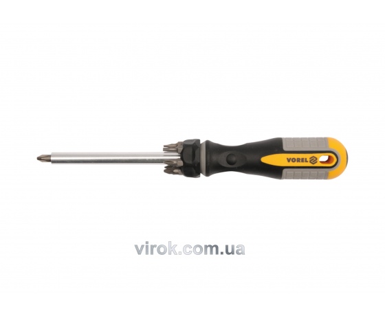 Фото 2 - Викрутка-тримач телескопічна VOREL з насадками 8 шт