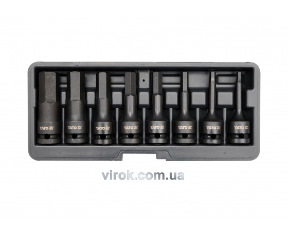 Фото 2 - Набір насадок викруткових ударних YATO HEX 1/2