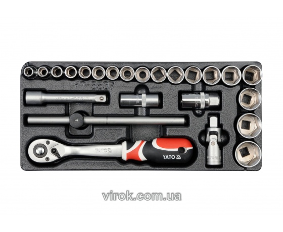 Фото 2 - Вклад до інструментальної шафи YATO набір викруткових насадок 1/2