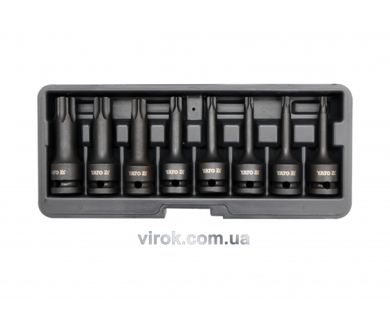 Фото 2 - Набір насадок викруткових ударних YATO TORX 1/2