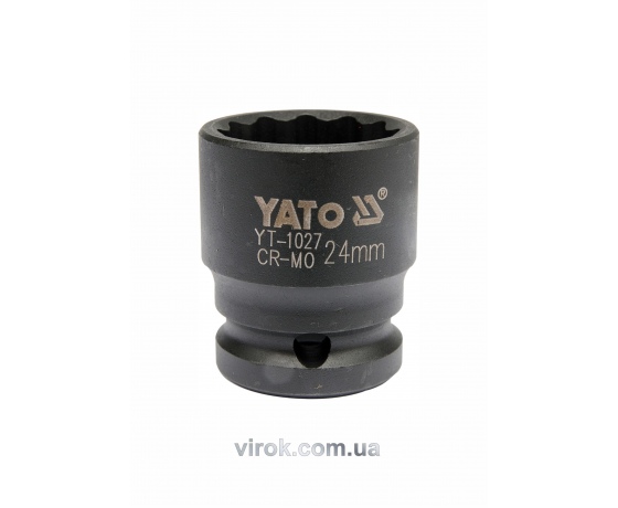 Фото 2 - Головка торцева ударна дванадцятигранна для ступиць YATO 1/2